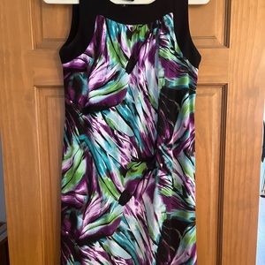 Size 10. Black trim with multi colors